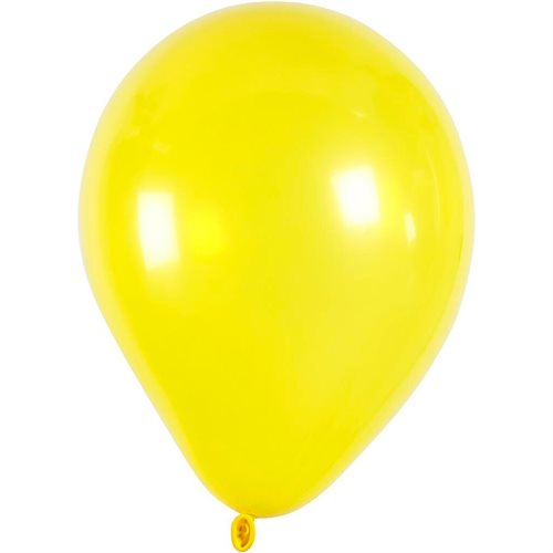 Balloner I Gul, Runde, 23 cm, 10 stk.